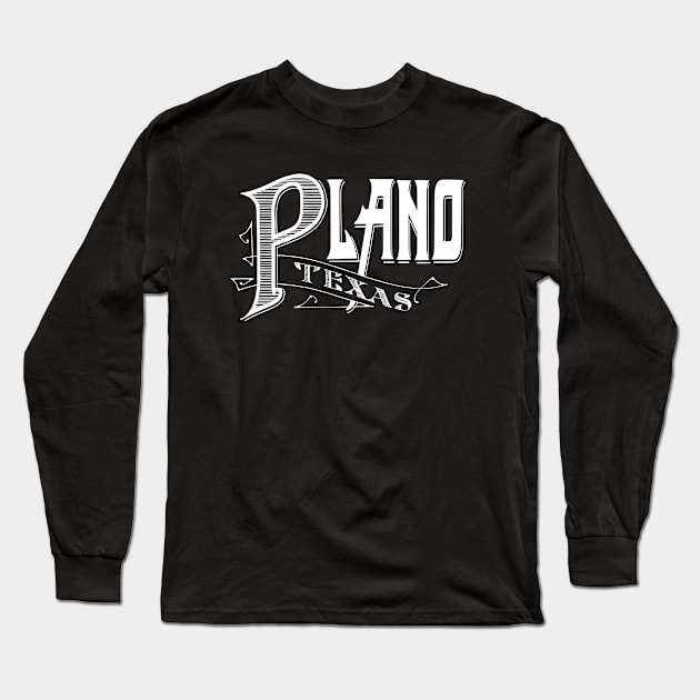 Vintage Plano, TX Long Sleeve T-Shirt by DonDota